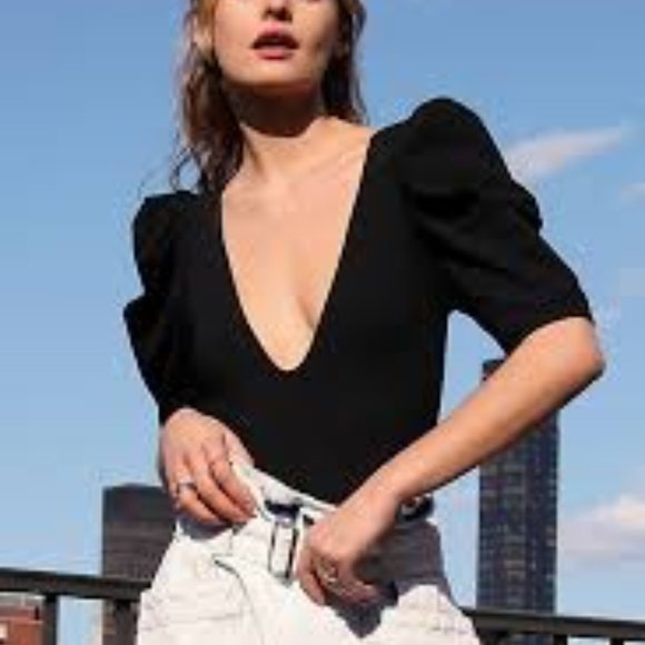 Free People Tops - NWOT Va Va Voop Duo Bodysuit XS BLACK Free People